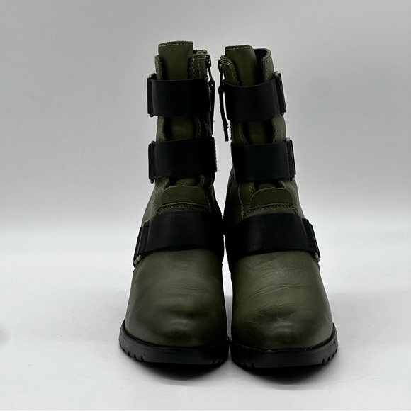 Sorel Olive and Black Heeled Boots - Picture 2 of 9
